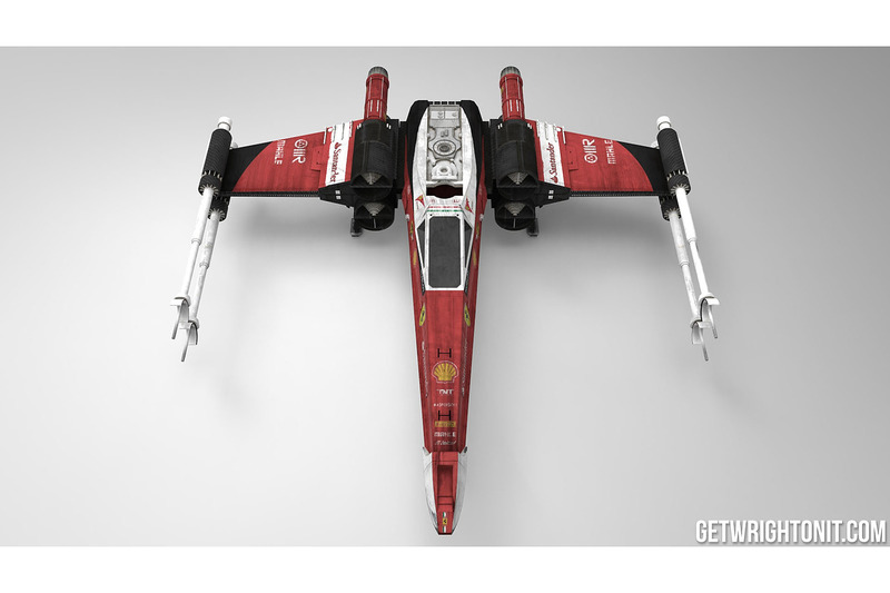 Star Wars X-Wing mit Ferrari-Design