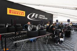 Pirelli tyre preparation area