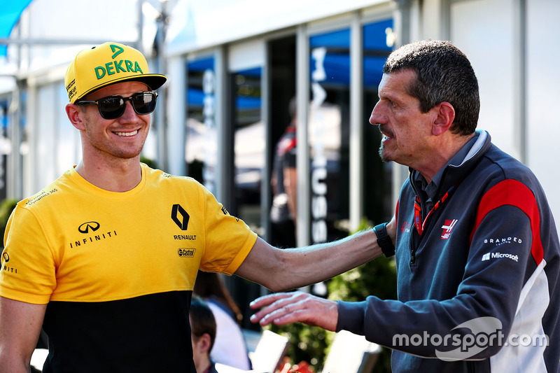Nico Hülkenberg mit Haas-Teamchef Günther Steiner