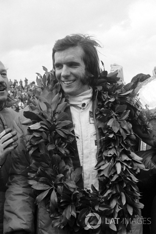 Race winner Emerson Fittipaldi, Team Lotus, Colin Chapman