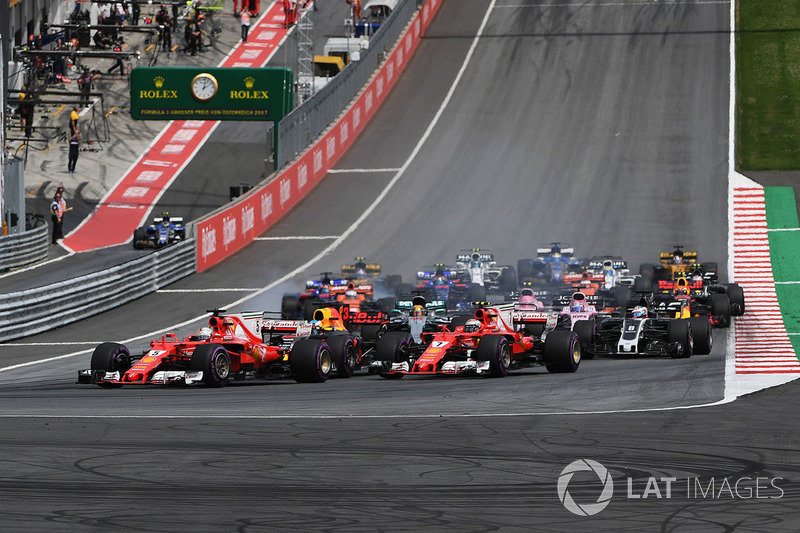 Sebastian Vettel, Ferrari SF70H, Kimi Raikkonen, Ferrari SF70H