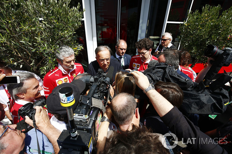 Sergio Marchionne, Chief Executive Officer, Fiat Chrysler and Chairman, Ferrari, Maurizio Arrivabene