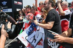 Le vainqueur Chaz Davies, Ducati Team