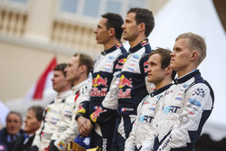 Podium : les vainqueurs Sébastien Ogier, Julien Ingrassia, M-Sport, les deuxièmes, Jari-Matti Latvala, Miikka Anttila, Toyota Racing, les troisièmes, Ott Tänak, Martin Järveoja, M-Sport