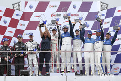 Podium Lmp2: winners #25 Algarve Pro Racing Ligier JSP2 Nissan: Andrea Roda, Aidan Read, Andrea Pizz