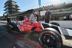Oriol Servia testing the 2018 Honda IndyCar
