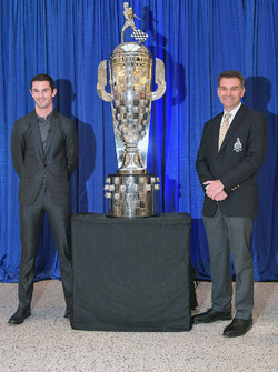 Alexander Rossi Borg Warner trophy unveiling