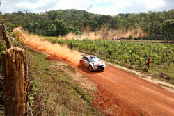 Gaurav Gill and Glenn MacNeall, Skoda Fabia R5, Team MRF