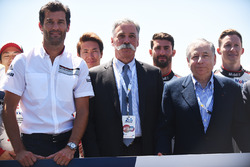 Mark Webber, Chase Carey, FOM CEO, Jean Todt, FIA President