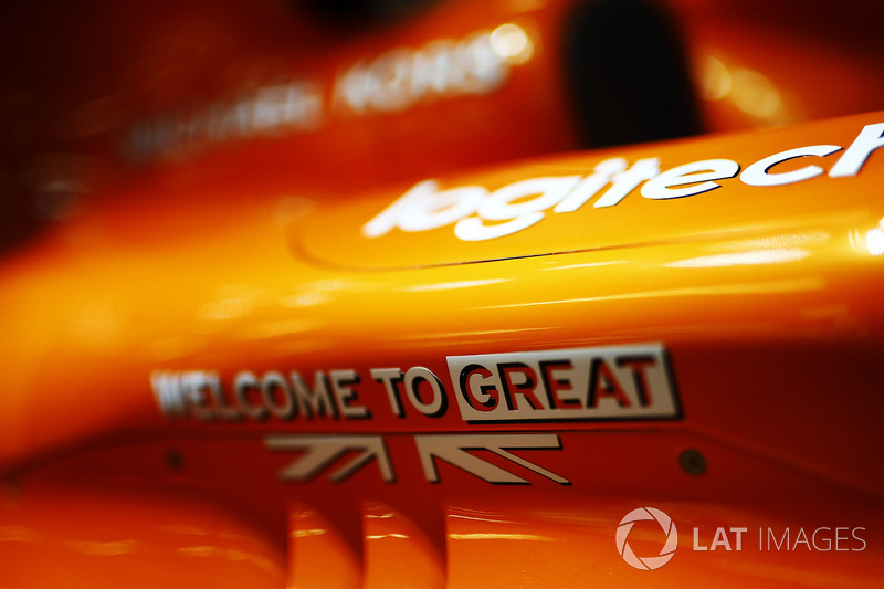 "Welcome to Great Britain" marca en el McLaren MCL32