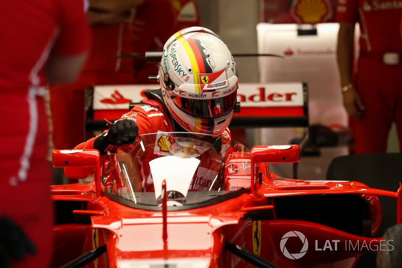 Sebastian Vettel, Ferrari SF70H, cockpit shield