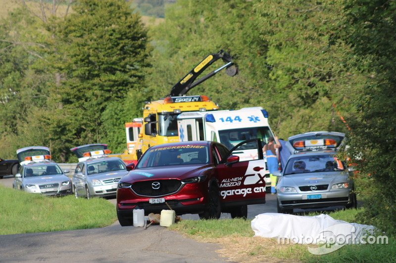 Plaats van het ongeluk, Martin Wittwer, Peugeot 205, ACS