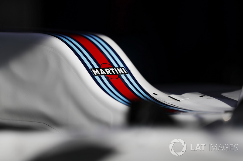 Williams cockpit detail in the team's garage
