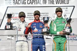 Podium: winner Nico Jamin, Andretti Autosport, second place Zachary Claman De Melo, Carlin, third place Kyle Kaiser, Juncos Racing