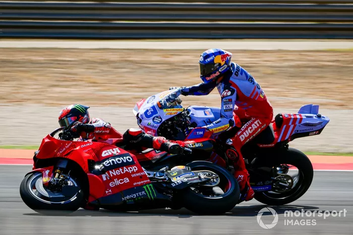 Francesco Bagnaia, Ducati Team, Alex Marquez, Gresini Racing crash