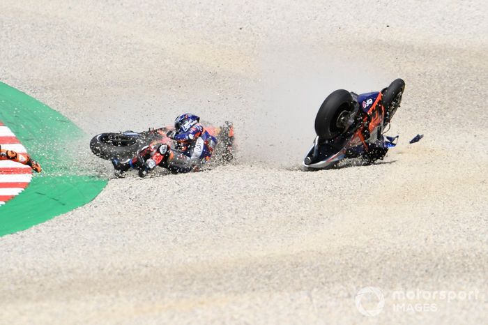 Accidente de Miguel Oliveira, Red Bull KTM Tech 3, Pol Espargaró, Red Bull KTM Factory Racing