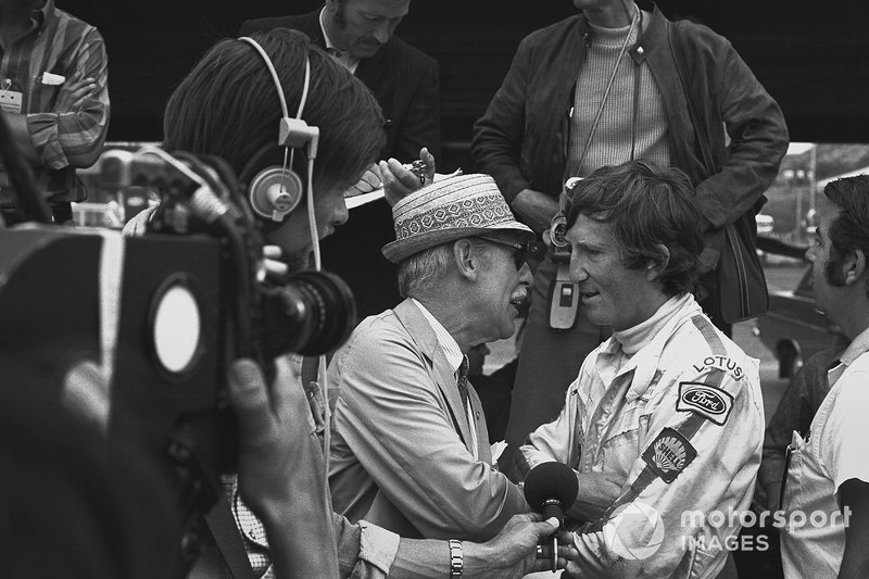 Jochen Rindt após sua última vitória, no GP da Alemanha de 1970.