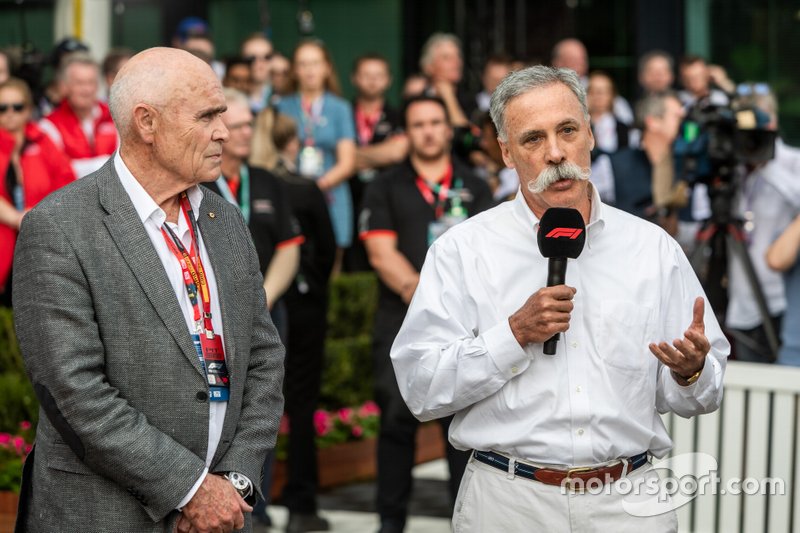 Chase Carey, CEO di F1, Paul Little (Presidente), Australian Grand Prix Corporation