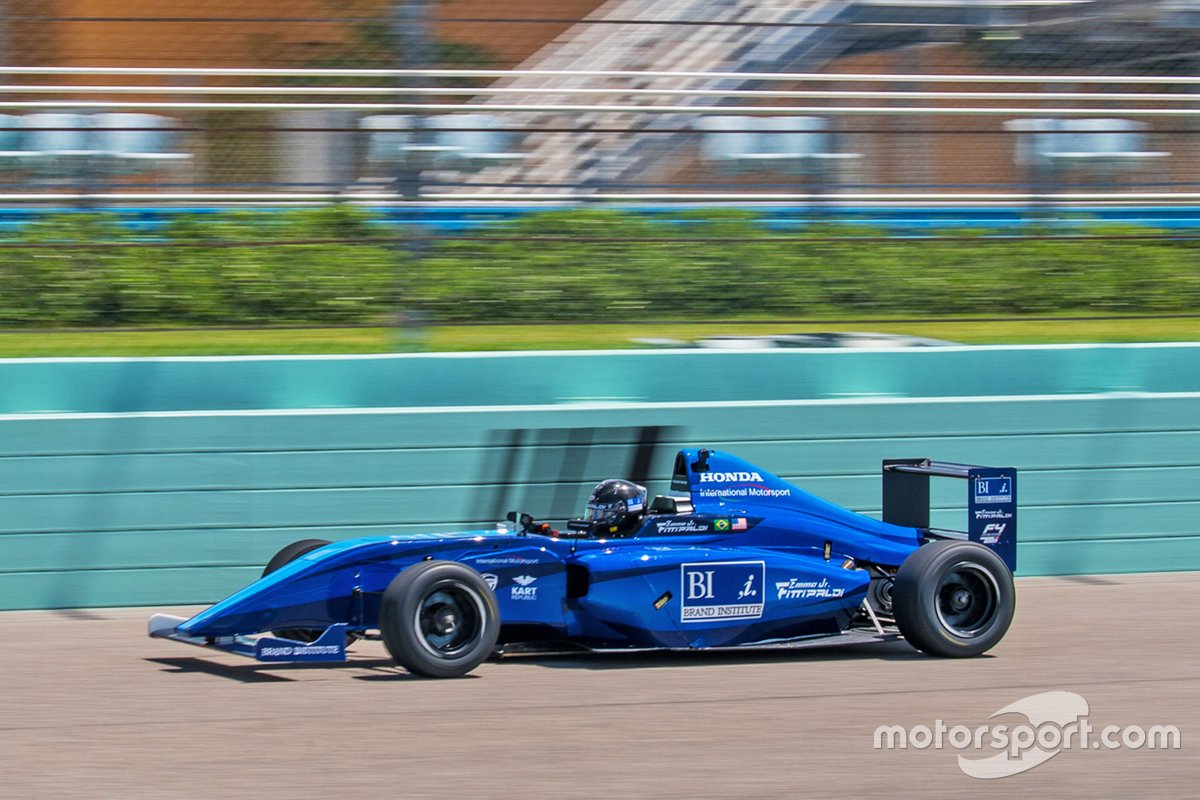 Emerson Fittipaldi Jr. testing a Formula 4 car