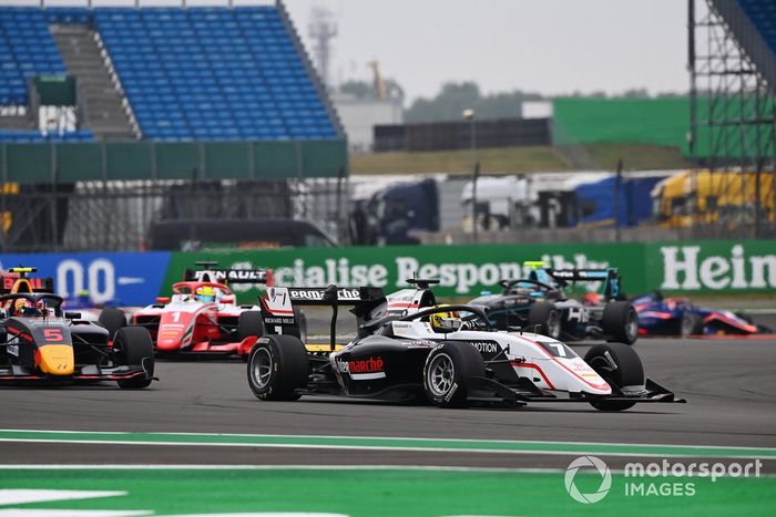 Theo Pourchaire, ART Grand Prix, Liam Lawson, Hitech Grand Prix y Oscar Piastri, Prema Racing 