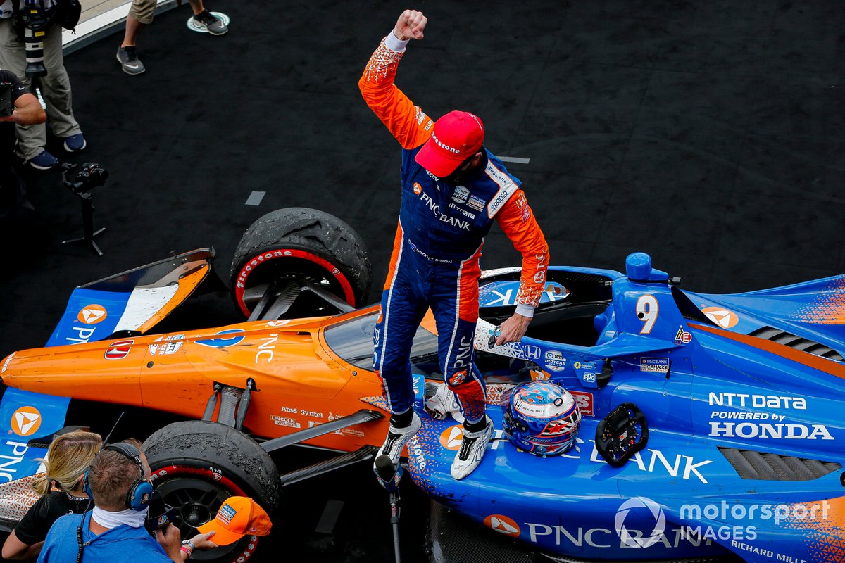 Scott Dixon, Chip Ganassi Racing Honda celebra