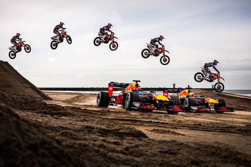 Max Verstappen, Alexander Albon, Red Bull Racing y Jeffrey Herlings