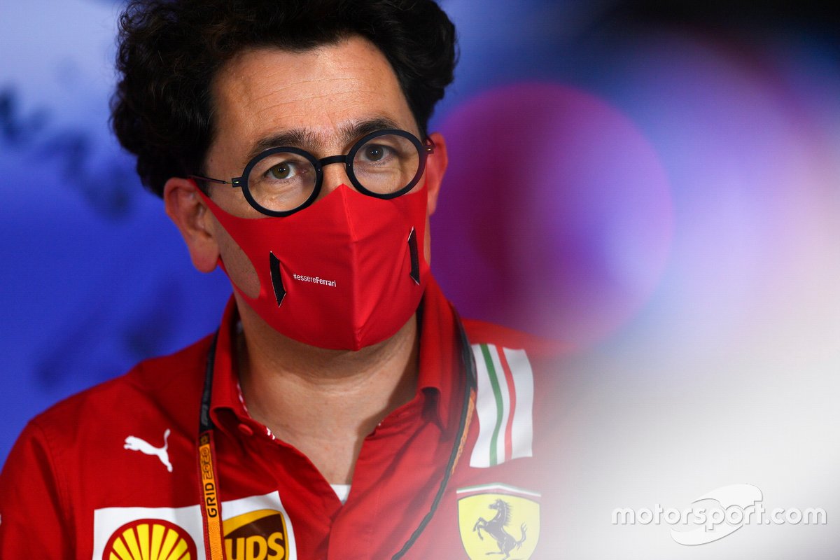 Mattia Binotto, Team Principal Ferrari, alla conferenza stampa dei team principal