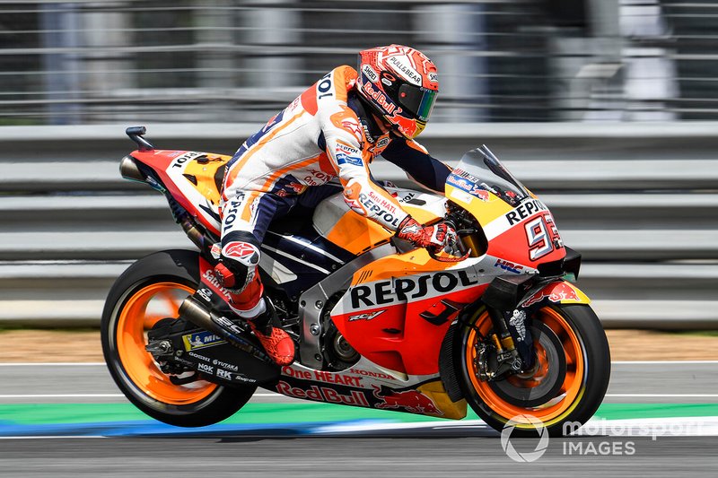 Marc Marquez, Repsol Honda Team, frena