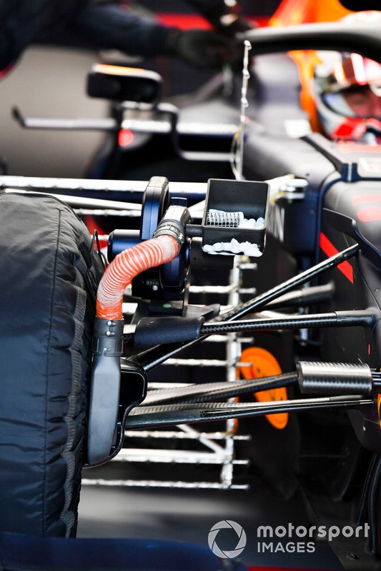 Dispositivo di raffreddamento sulla monoposto di Max Verstappen, Red Bull Racing RB15