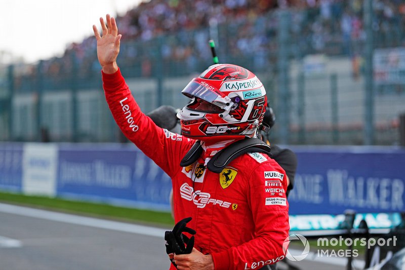 Il poleman Charles Leclerc, Ferrari
