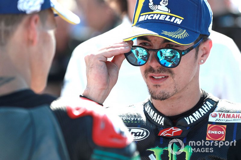 Pole sitter Maverick Vinales, Yamaha Factory Racing