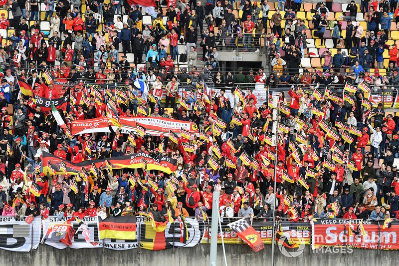 Du soutien de la part du public pour Sebastian Vettel, Ferrari