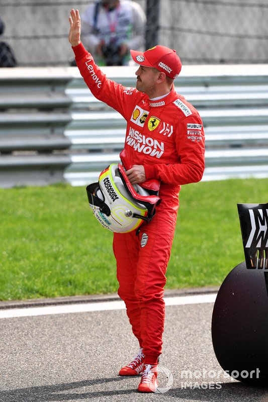 Sebastian Vettel, Ferrari, on the grid