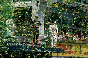 Podyum: 2. Lewis Hamilton, Mercedes AMG F1, Yarış galibi Valtteri Bottas, Mercedes AMG F1, 3. Max Verstappen, Red Bull Racing