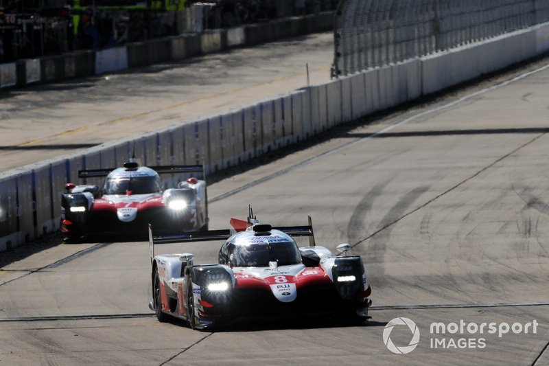 #8 Toyota Gazoo Racing Toyota TS050: Sébastien Buemi, Kazuki Nakajima, Fernando Alonso, #7 Toyota Gazoo Racing Toyota TS050: Mike Conway, Kamui Kobayashi, Jose Maria Lopez