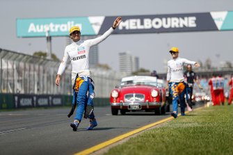 Carlos Sainz Jr., McLaren ve Lando Norris, McLaren, pilotlar geçit töreninde