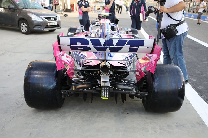 Detalle de la parte trasera del Racing Point