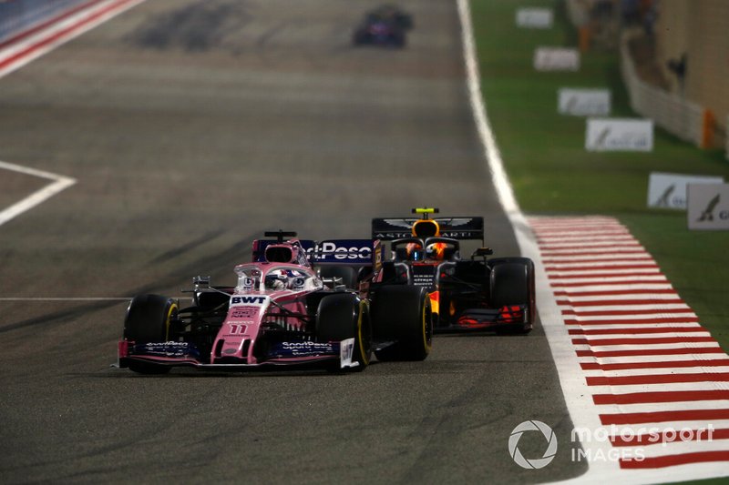 Sergio Perez, Racing Point RP19, Pierre Gasly, Red Bull Racing RB15