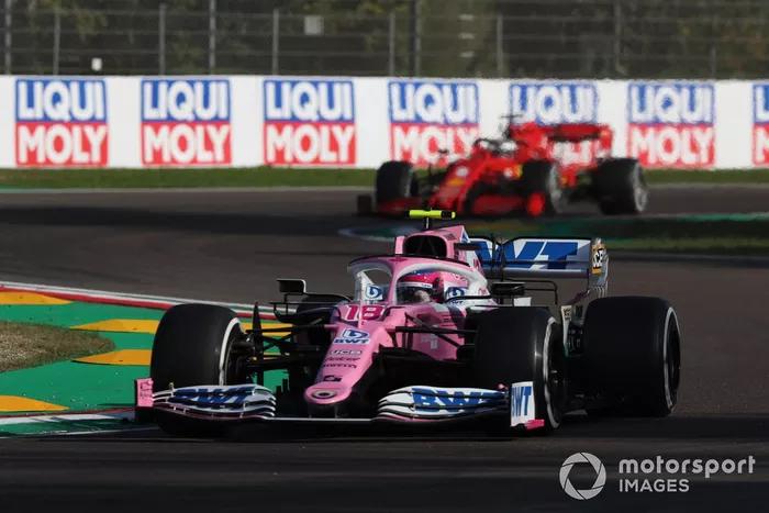 Lance Stroll, Racing Point RP20, Sebastian Vettel, Ferrari SF1000