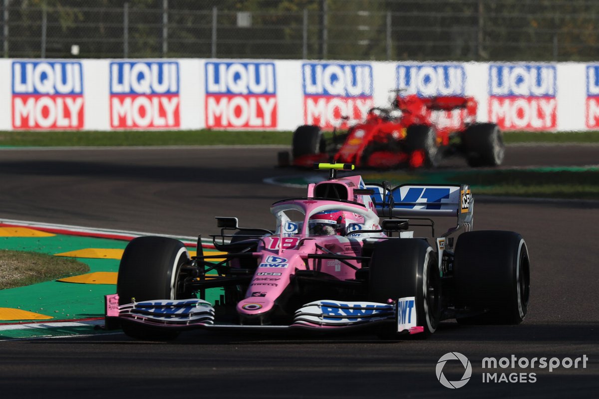 Lance Stroll, Racing Point RP20, Sebastian Vettel, Ferrari SF1000