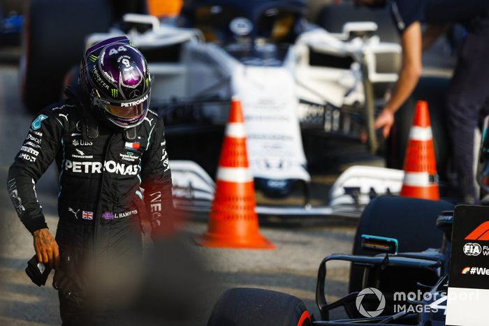 Lewis Hamilton, Mercedes-AMG F1 en Parc Ferme 