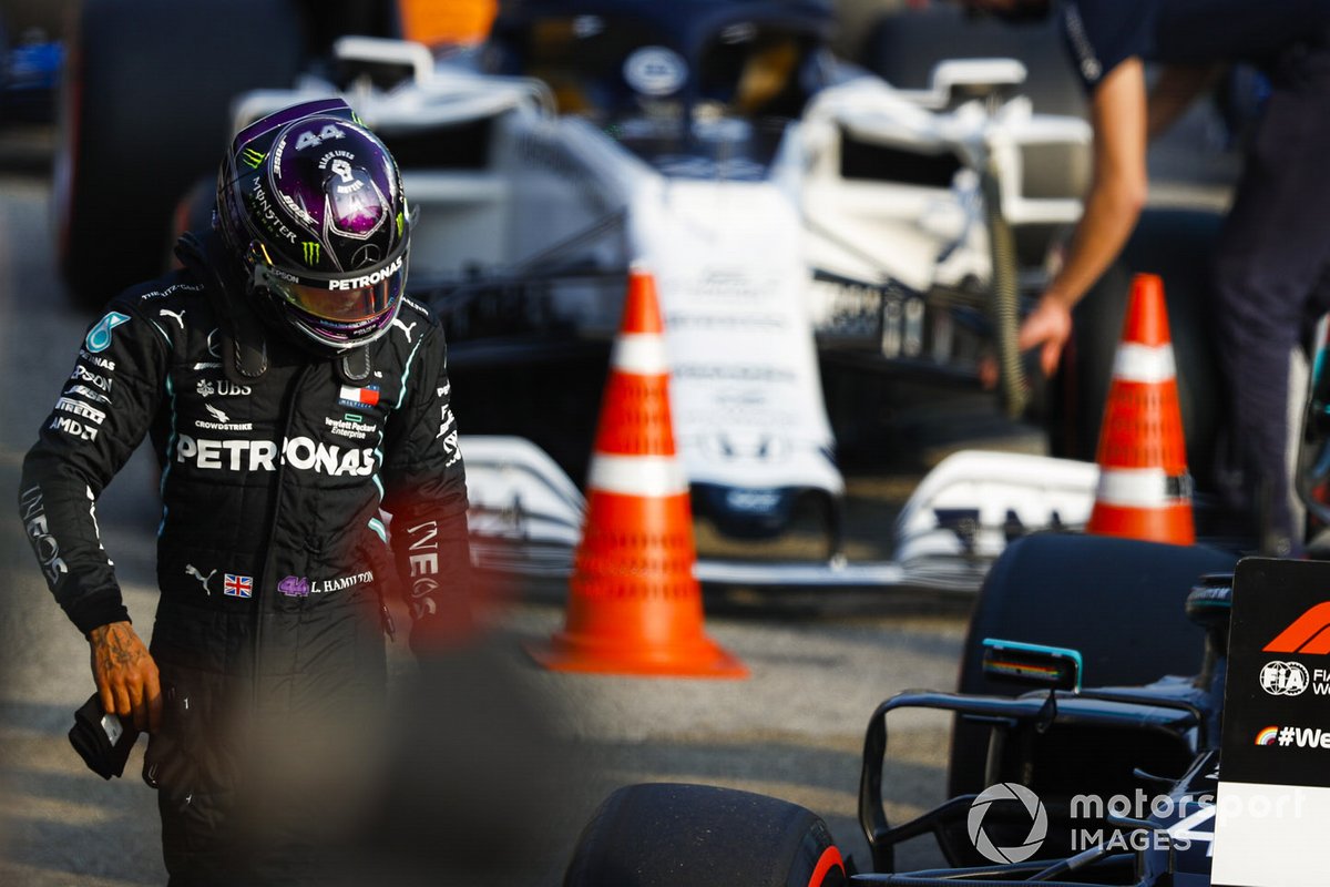 Lewis Hamilton, Mercedes-AMG F1 en Parc Ferme