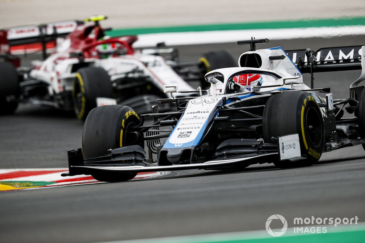 George Russell, Williams FW43, Antonio Giovinazzi, Alfa Romeo Racing C39