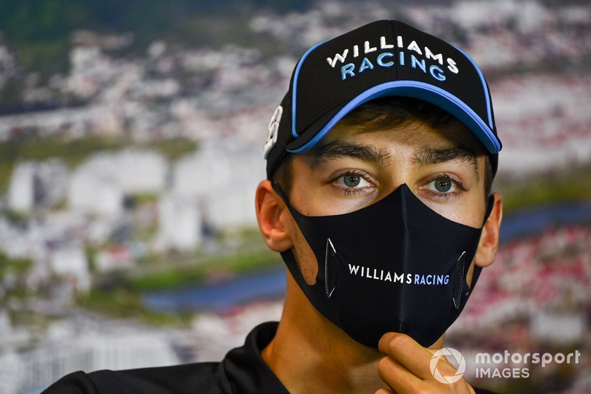George Russell, Williams Racing en la conferencia de prensa