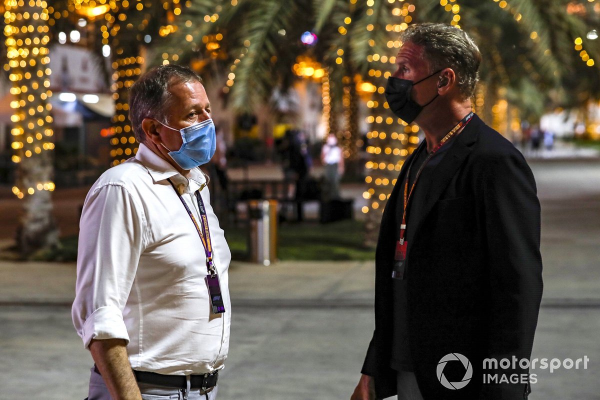 Martin Brundle, Sky TV, con il presentatore David Coulthard