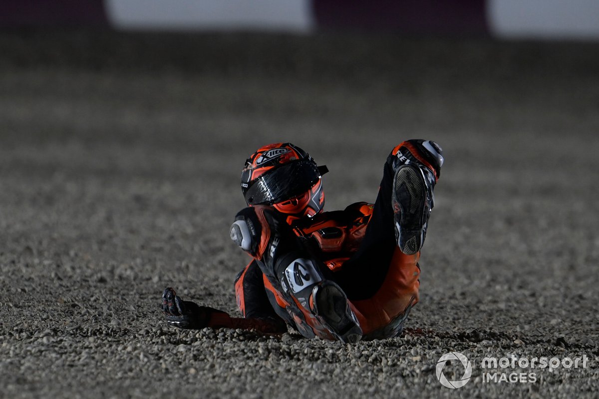 Caída de Danilo Petrucci, KTM Tech3