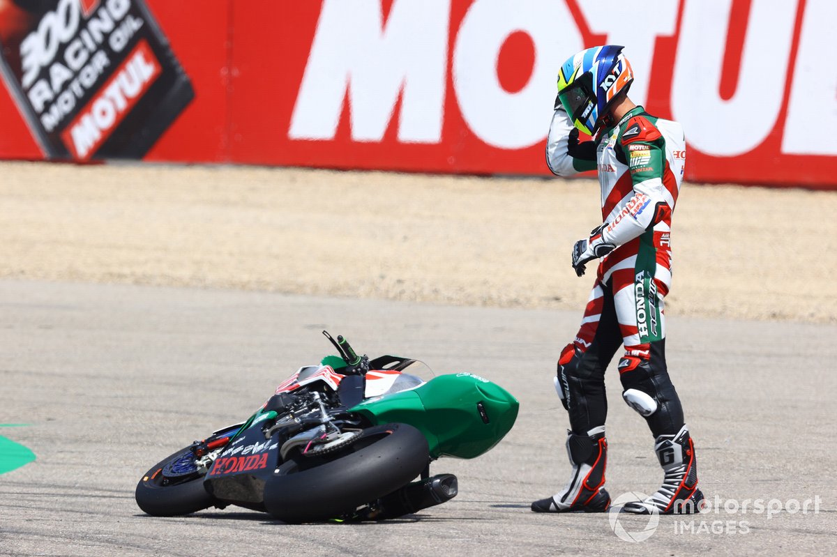 Leandro Mercado, MIE Racing Honda Team - 10 caídas