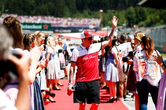 Kimi Raikkonen, Alfa Romeo Racing, in the drivers parade
