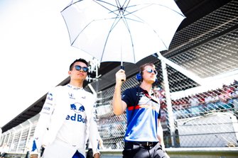 Alexander Albon, Toro Rosso, on the grid