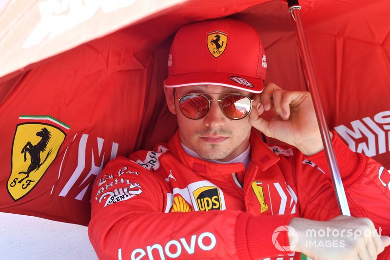 Charles Leclerc, Ferrari, on the grid